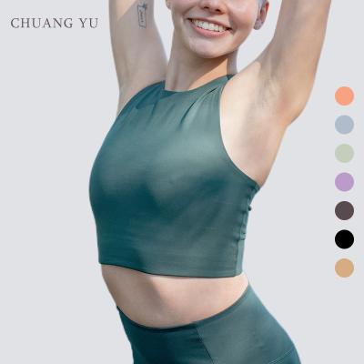 China Other ultra-thin fat millimeter also suits to wear fitness high untight movement lady stretch elasticity yoga sleeveless vest for sale