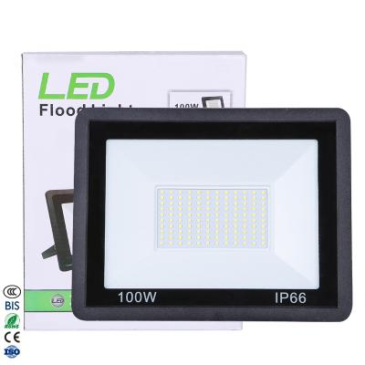 China LANDSCAPE Commercial Ip66 IC Constant Current Drive 100w Ultra Slim 9600lm Outdoor Led Water Proof Die Casting Aluminum Flood Light for sale