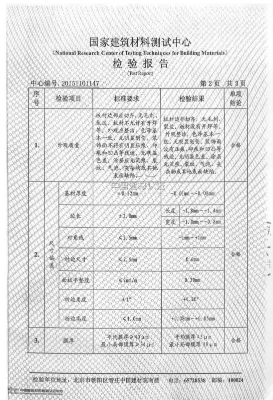 Fluorocarbon inspection report - Guangdong Na-View Commercial Investment Co., Ltd.