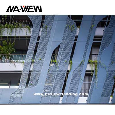 China Laser Cut Exterior Facade 20*100mm Decorative Wall Panels 0.8m Width for sale