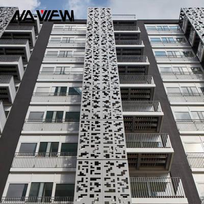 China Perforated Sheet Metal Facade Square Hole Decorative Wall Panels for sale