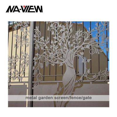 China Outdoor PVDF Steel Privacy Decorative Metal Fence Panels for sale