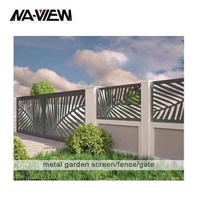 China Fireproof Decorative Metal Fence Panels Aluminium Wrought Iron Fencing Gates for sale