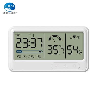 China Electronic Temperature Measurement Weather Forecast LCD Display Household Hygrometer Thermometer with USB Charging for sale