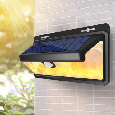 China Garden Villa New LED Solar Power Amazon PIR Motion Sensor Solar 3 Sides Torch Light Garden Wall Path House Lights 158leds for sale