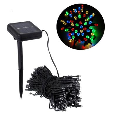 China Holiday Twinkle Light Fairy Star RGB IP65 Waterproof Battery Recharged Solar Led Sensor Light String Decoration Light Outdoor for sale