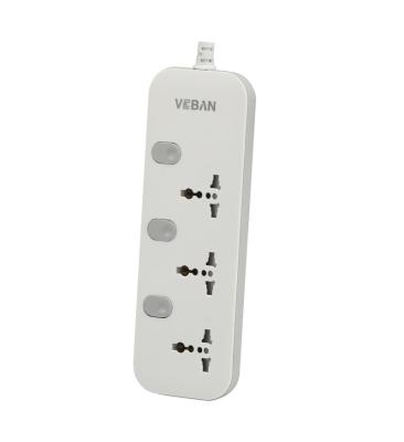 China Universal 3/4/5 Way High Quality Residential/General Purpose AC Outlet Independent Cable Plug 2m Extension Switch Power Strip for sale