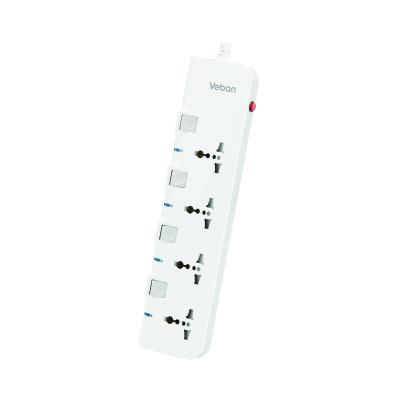 China Residential / General Purpose Universal Electrical Extension Socket With Indication LED Light And Switches Power Strip for sale