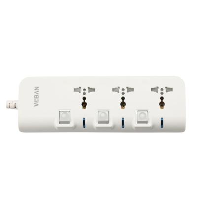 China Residential / Multipurpose Universal Extension Power Socket For Multinational With Indication LED Light And Switeches for sale