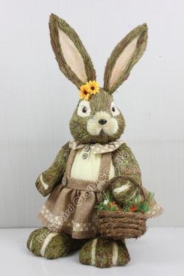 China Europe & America Easter bunny decoration/ornament nutural bunny/handcraft bunny grass for sale