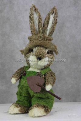 China new Easter decoration standing rabbit, made from natural materials (straw and sisal) LYP14001-3A for sale