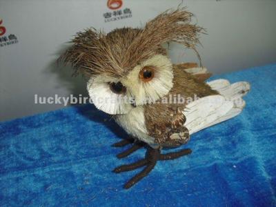 China China owl decoration/Christmas grass standing owl for sale