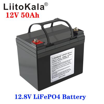 China Electric Car LiitoKala 12.8V 12V 50AH Lithium 3.2V LiFePO4 Battery Pack For Storage Solar Power System Electric Boat Yatch With Led Display for sale