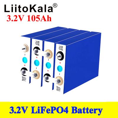 China Electric car LiitoKala 3.2V 105Ah LiFePO4 battery can form battery 12V Lithium iron phospha 100000mAh can do boat batteries, car batteriy for sale