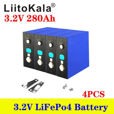 China LiitoKala 12V 280Ah 3.2V 280Ah lifepo4 battery rechargeable battery pack of electric car for E-scooter rv storage solar energy system for sale