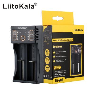 China Liitokala Lii-202 18650 Standard Battery Charger 1.2V 3.7V 3.2V 3.85V AA AC 26650 10440 14500 16340 25500 NiMH Lithium Battery Smart for sale