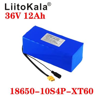 China Golf carts Liitokala 36v 12ah 10s4p 18650 Li-ion battery 500w high power 42v motorcycle scooter xt60 lelectric plug for sale