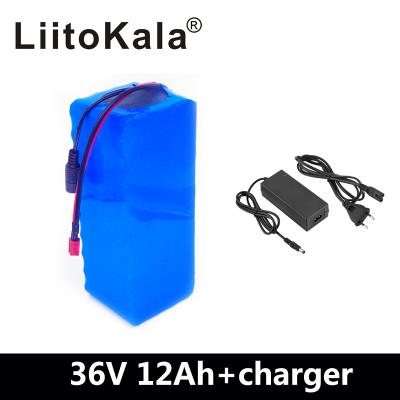 China LiitoKala 36V 12AH Electric Bike Battery Ebike Battery Built In 8PM Lithium Battery Pack 36 Volt With 2A Charge Ebike Battery for sale