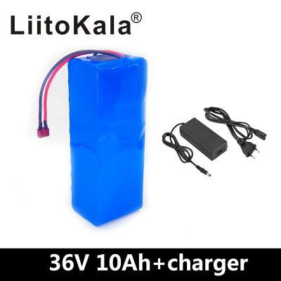 China LiitoKala 36v 10Ah 10S3P 18650 rechargeable battery electric bike, modified bikes, electric vehicle battery charger Li-lon + 36V 2A charge for sale