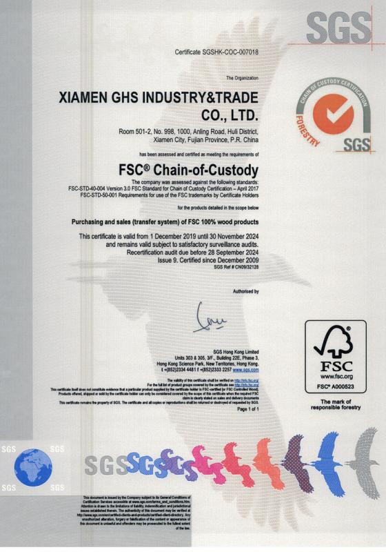 FSC - Xiamen GHS Industry & Trade Co., Ltd.