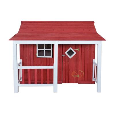 China Easily Assembled Wooden Cubby House For Kids Outdoor Playhouse With Floor for sale