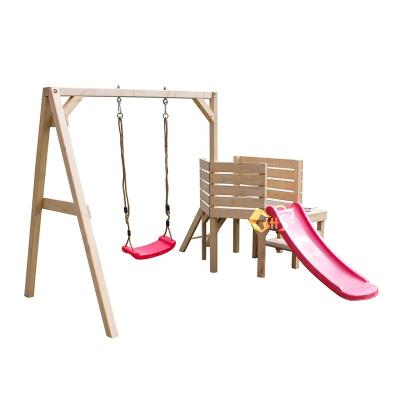 China Outdoor Furniture Wooden Outdoor Slide For Kids for sale