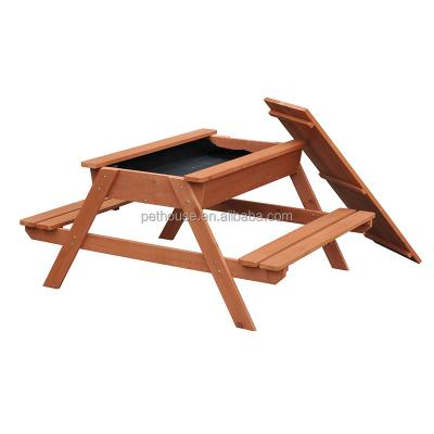 China Picnic Sandbox Solid Wood Wooden Table for sale