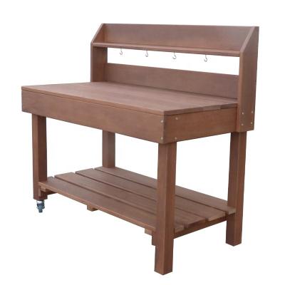 China Moisture Proof Wooden Outdoor Garden Patio Table Bench For Potting Plants for sale