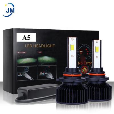 China Super Bright A5 LED Headlight Kit H4 H7 H1 H11 HB3 HB4 Car LED Headlight 90W 11000LM LED Headlight EL Hall for sale