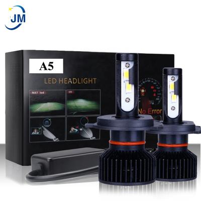 China Top selling led auto headlight bulbs A5 45w 11000lm H1 H3 H4 H7 H8 H9 H11 6000k led headlight kit h7 el saloon for sale