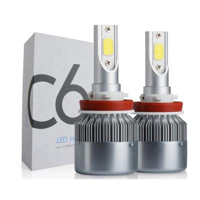 China Wholesale auto c6 led headlight bulbs 9005 9006 H7 h8 h9 h11 h13 880 881 h27 LED c6 led car headlights EL room for sale