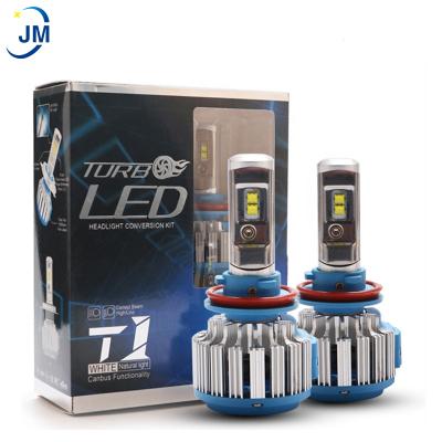 China high power 6000k auto T1 led headlight H1 H3 H4 led car headlight H7 led headlight H8 H11 led headlight bulbs EL room for sale