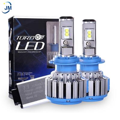 China Wholesales High Quality 1+1 Designs Super Bright Car Led Headlight T1 H1 H3 H4 Fan Car Led Headlight Bulbs H7 EL Room for sale