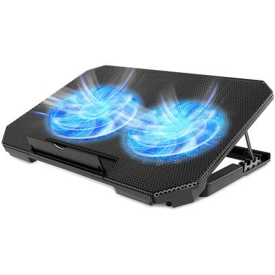 China 2 PORTS USB +speed Controller NUOXI 2 Fans Notebook Cooling Pad Portable Adjustable Laptop Cooler Para for sale