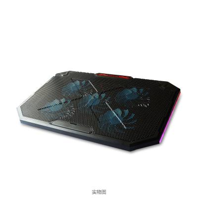 China 2 USB PORTS +speed Adjustable Cooler Laptop Notebook Cooler NUOXI 5 Fan Cooler Computer Cooling Pad RGB for sale