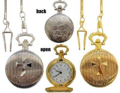 China Modern Simple Customized Arabic And Roman Numerals Dial Chain Pocket Watch Men Vintage Copper Pocet Pendant Watch For Business for sale