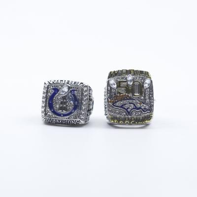 China EQUIPMENT Championship Ring NFL 2006 2015 MVP Super Bowl 2pcs Championship Rings for sale