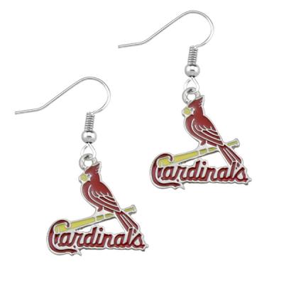 China MLB MLB St Louis Cardinal Championship Silver Plated Earrings for sale