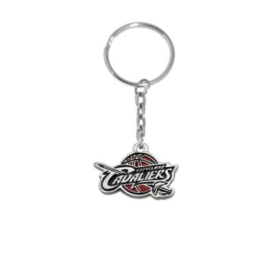 China Metal Silver Plated NBAS Cleveland Cavaliers Personality Souvenir Key Chain for sale