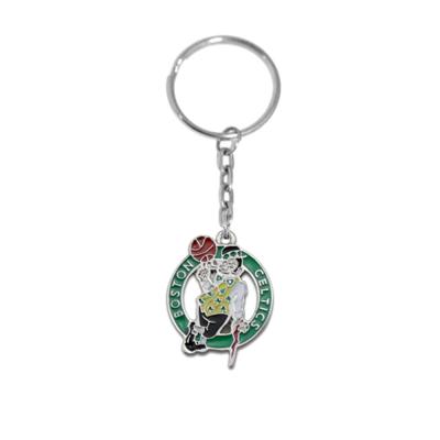 China Metal Silver Plated NBAS Boston Celtics Personality Souvenir Key Chain for sale