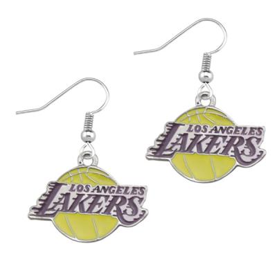 China NBAS NBAS Los Angeles Lakers Championship Silver Plated Earrings for sale