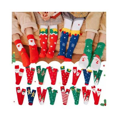 China Wholesale Autumn And Winter Cotton Cute Breathable Warm Sweat Cheap Custom Christmas Socks for sale