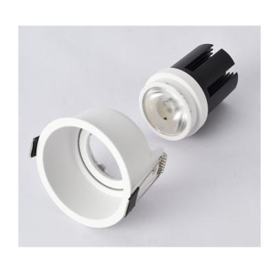 China Modern White Black Aluminum Housing Round GU10 MR16 LED Downlight Fixture Recessed Spotlight Frame for sale