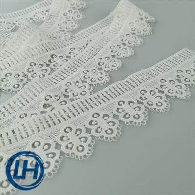 China Breathable Excellent Quality Hot Selling Excellent Quality Breathable Hot Selling Eyelet Wave Edge Decoration Embroidery Lacework Fabric Water Soluble for sale