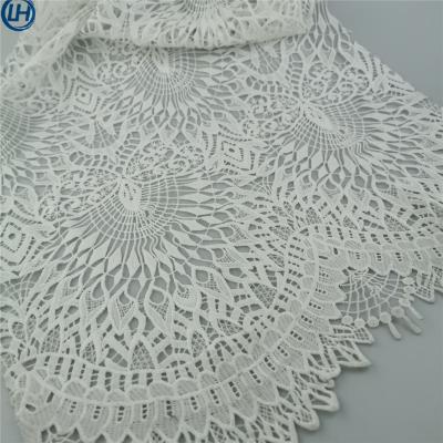 China Excellent quality breathable hot sale combed polyester eyelet embroidery eyelace frence lace edged decoration polyester eyelet embroidery f for sale