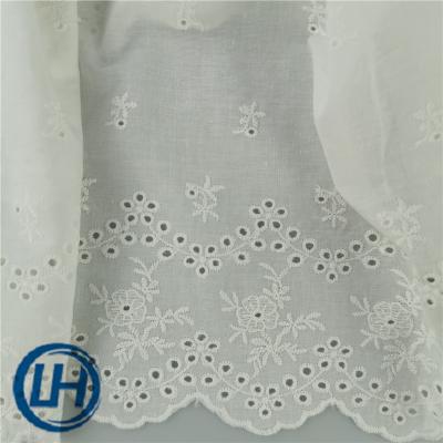 China Breathable Hot Sales Excellent Quality Lacework French Lace Wave Edge Decoration Cotton Embroidery Lacework Fabric for sale