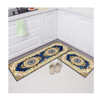 China Kitchen Non-Slip Rug Velvet Crystal 3d Fabric Printed OEM Design Blankets for sale