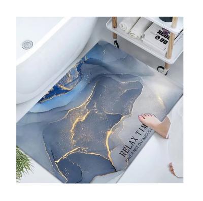 China Luxury and Customized Washable Diatom Bathroom Mat Non Slip Quick Dry Water Absorbent Covers for sale