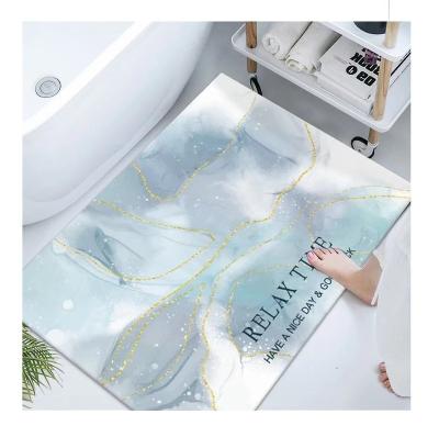 China New Washable Material Diatom Mud Blanket Kitchen Toilet Bathroom Absorbent Mat for sale