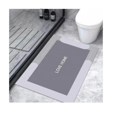 China Washable Custom Made Velor Mat Diatom Bath Mat Quick Dry Simple 3d Design Accept Customized for sale